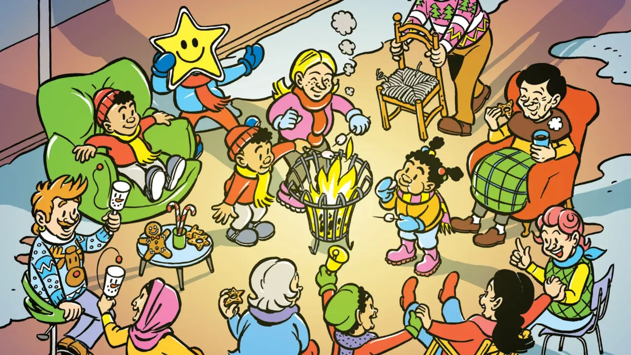 Vraag met je buren geld en een kerstboom aan