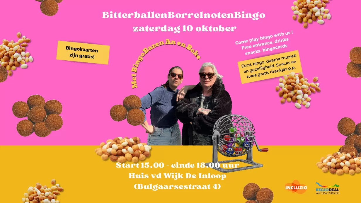 Zaterdag 10 oktober rollen de ballen bij de BitterballenBorrelnotenBingo