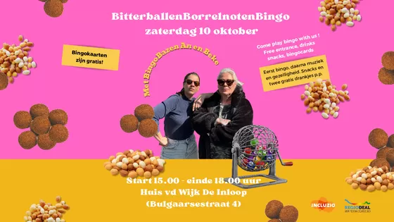 Zaterdag 10 oktober rollen de ballen bij de BitterballenBorrelnotenBingo