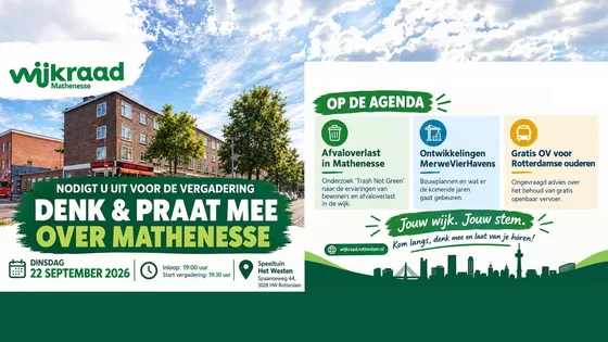 Wijkraadvergadering over vuil in de wijk & bouwplannen Merwevierhavens