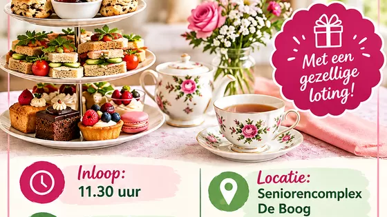 High Tea in De Boog voor 55+ uit Oud Mathennese/Het Witte Dorp
