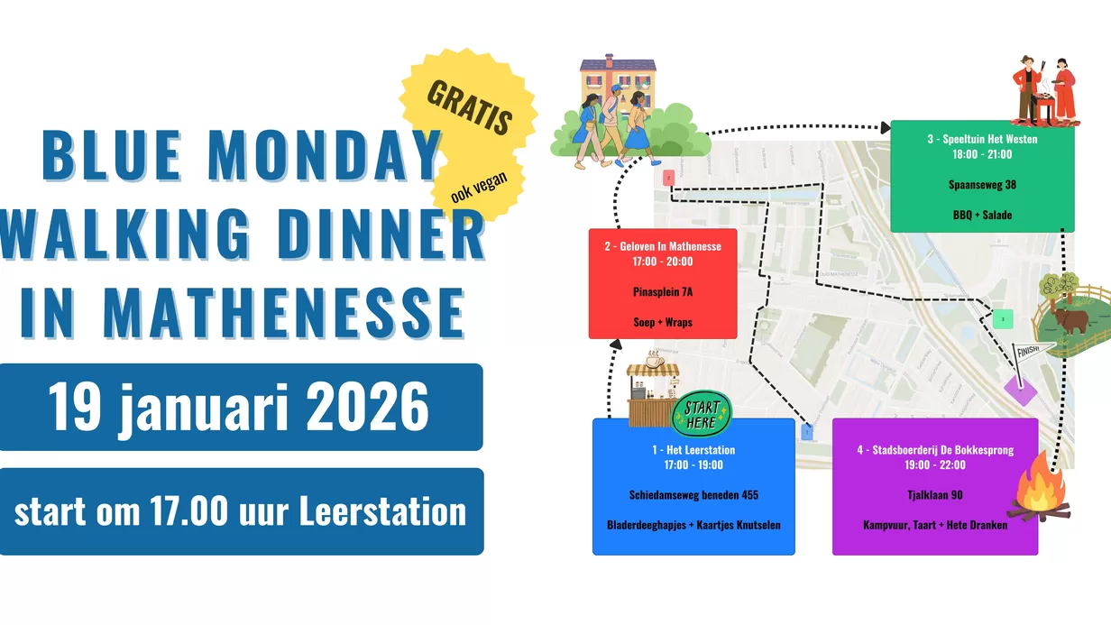 19 januari Blue Monday - Walking diner