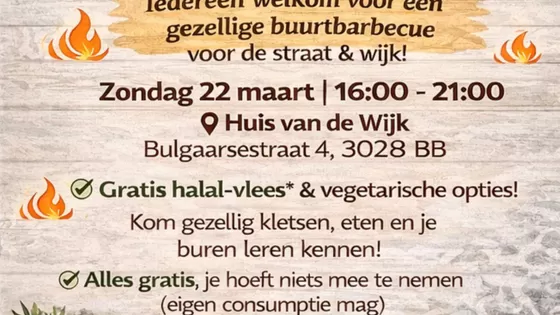 B(uurt)BQ - 22 maart bij De Inloop / English version below