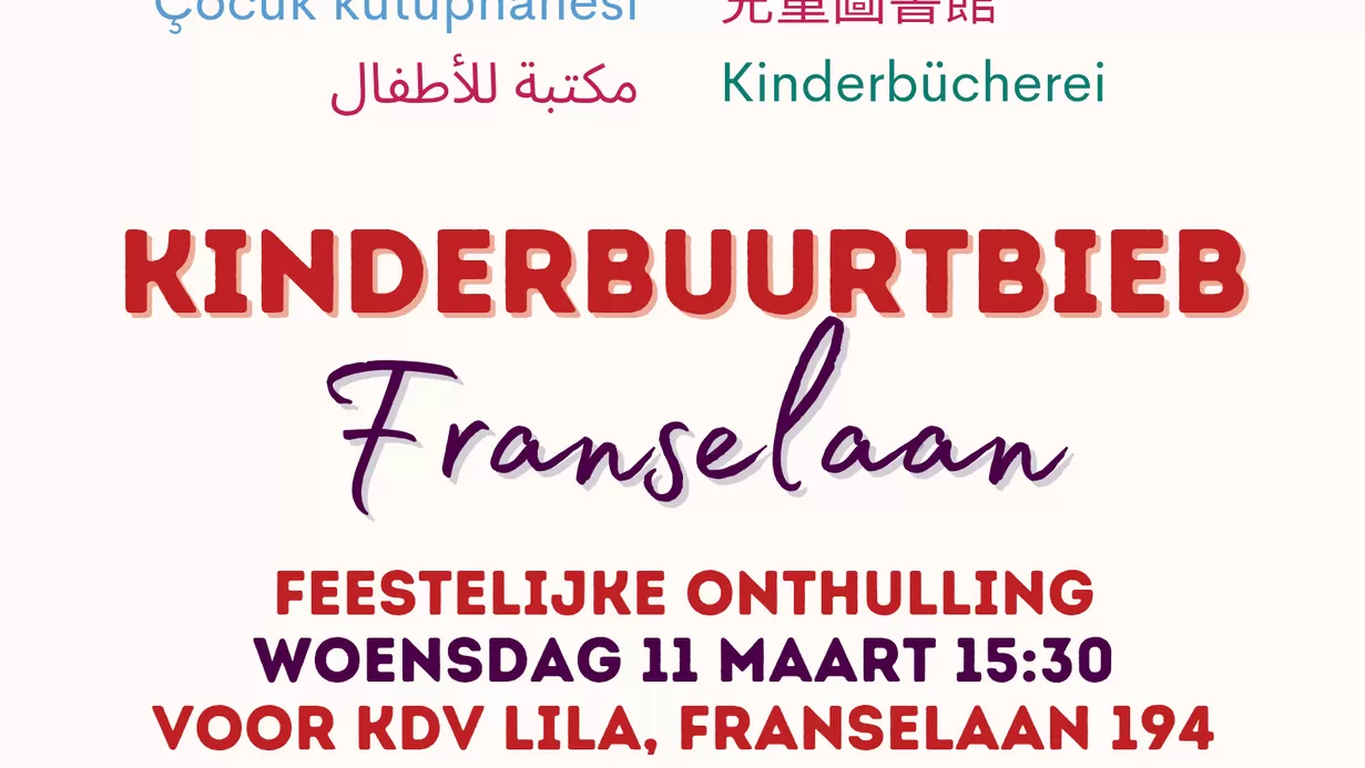 Onthulling Kinderbuurtbieb Franselaan