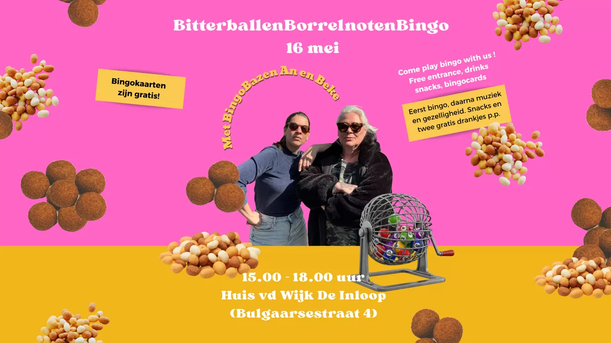 Kom bingo spelen - met bingobazen An en Beke