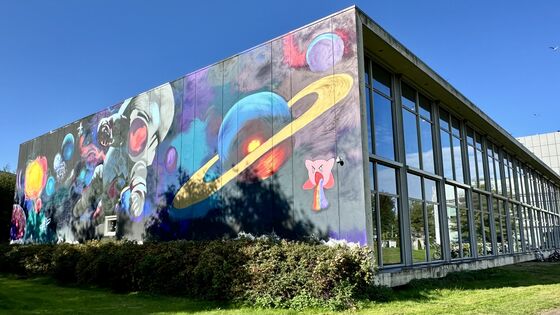 Een opvallend kunstwerk rijker dankzij leerlingen en kunstenaars Een opvallend kunstwerk rijker dankzij leerlingen en kunstenaars