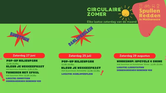 Gewijzigde locaties Pop-up Milieupark deze zomer!